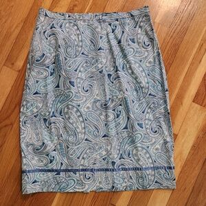 Studio 32 Blue Paisley Skirt Size 10